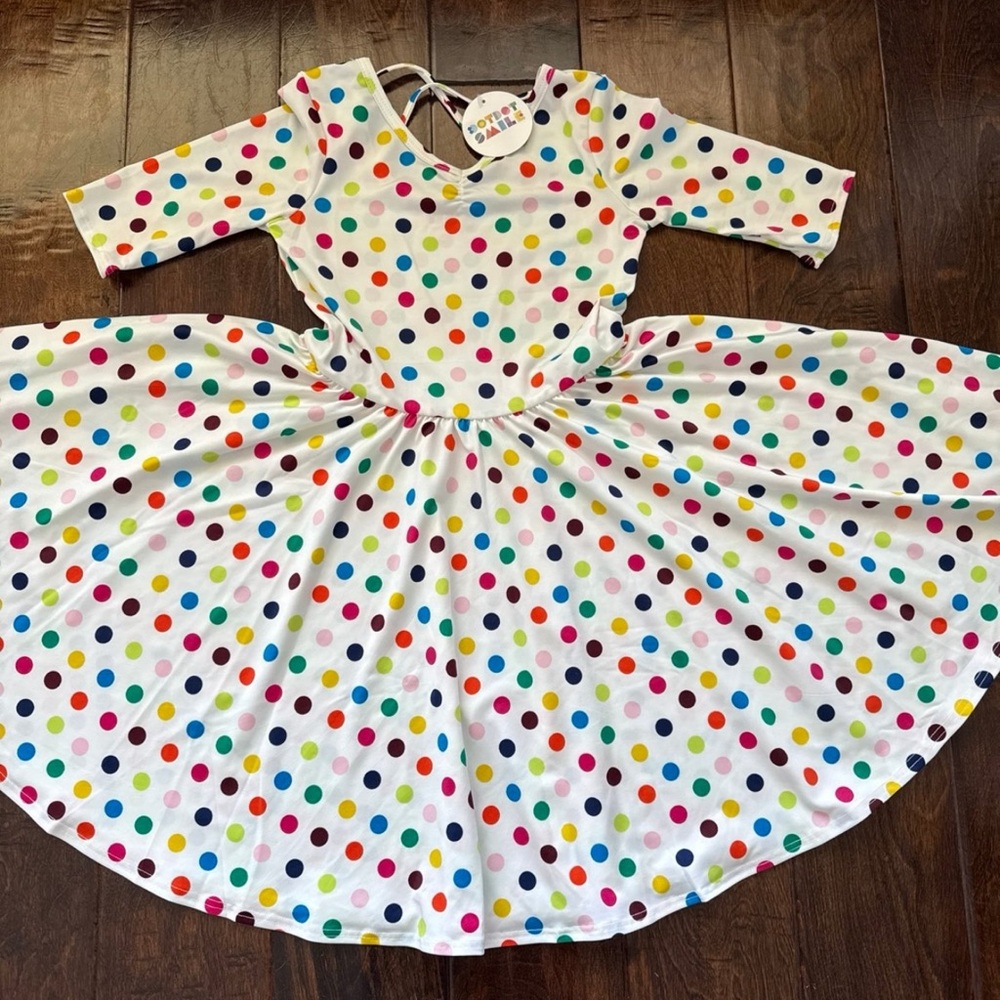 *NWT* DotDotSmile Size 7 Colorful Polka Dots Ballerina Dress